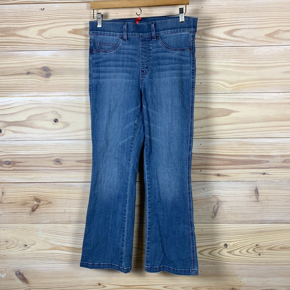 Spanx Jeans‎ Womens Medium Mid Rise Flare Bootcut Pull On Pants Boho
